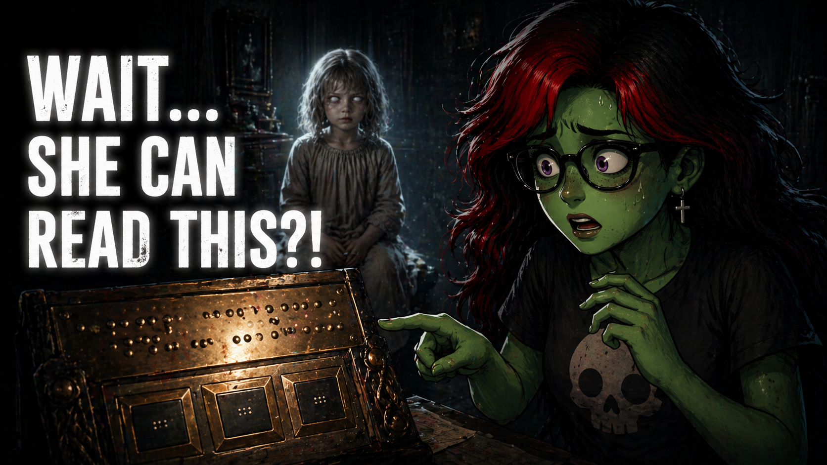 Wait She Can Read This dungeon artifact scene